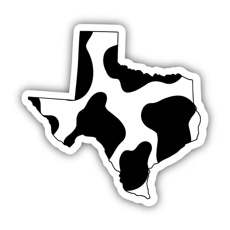 Cow Print Texas State Sticker – Main Market & Event