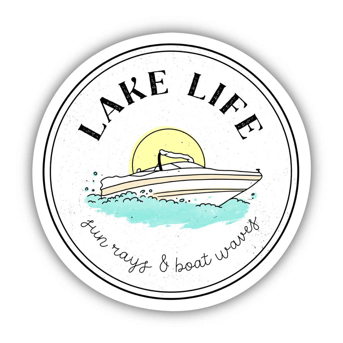 Lake Life-Rays & Waves Sticker