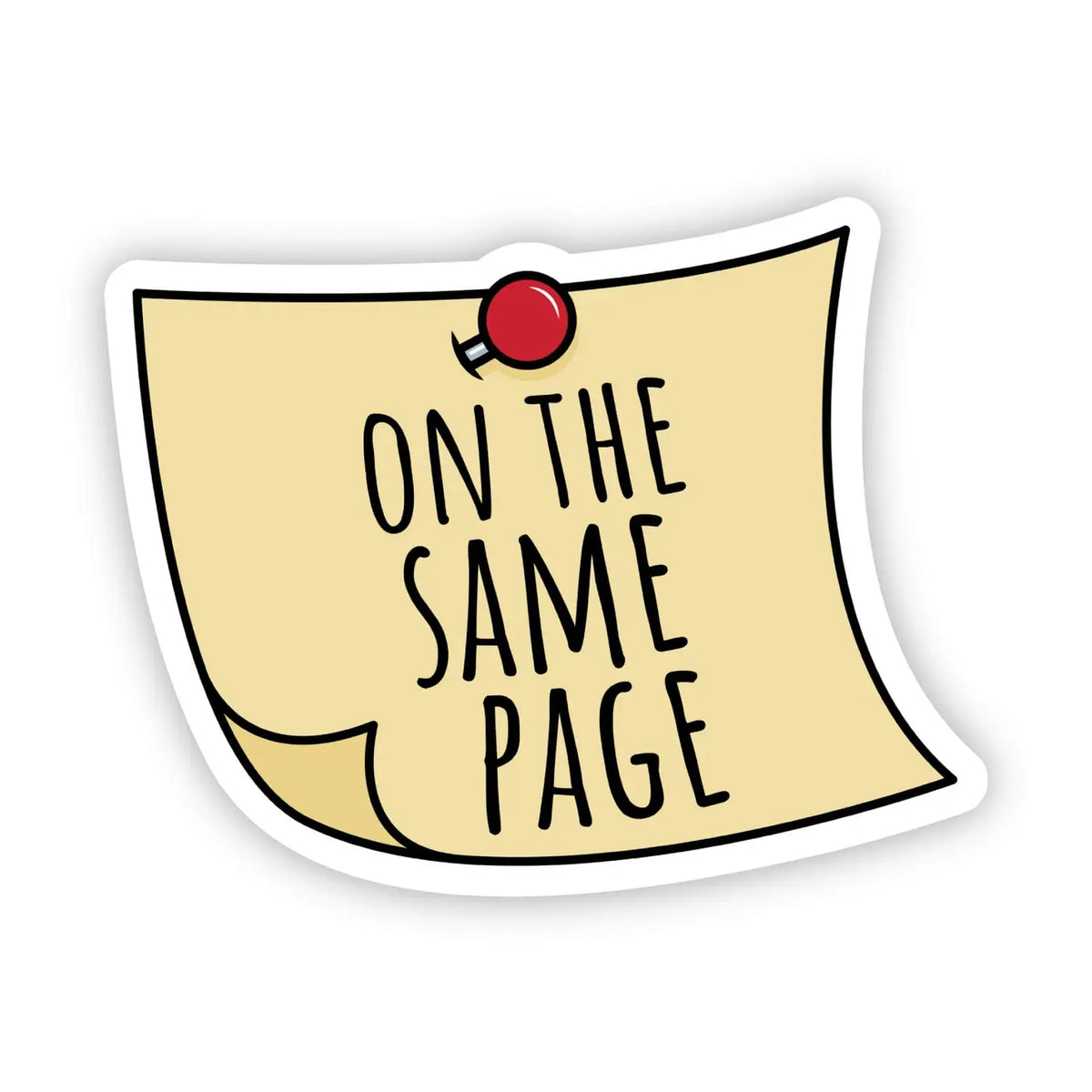 On The Same Page Sticker